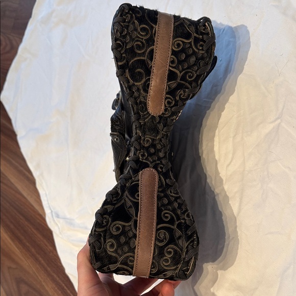 Bracher Emden Black Leather Embellished Women's Bag - Picture 6 of 8